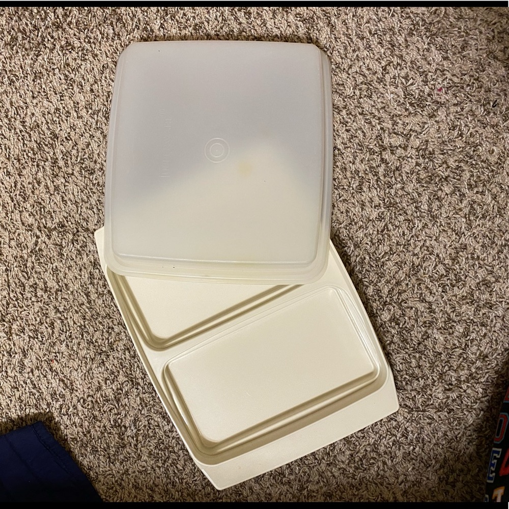 Gently used Tupperware food storage container